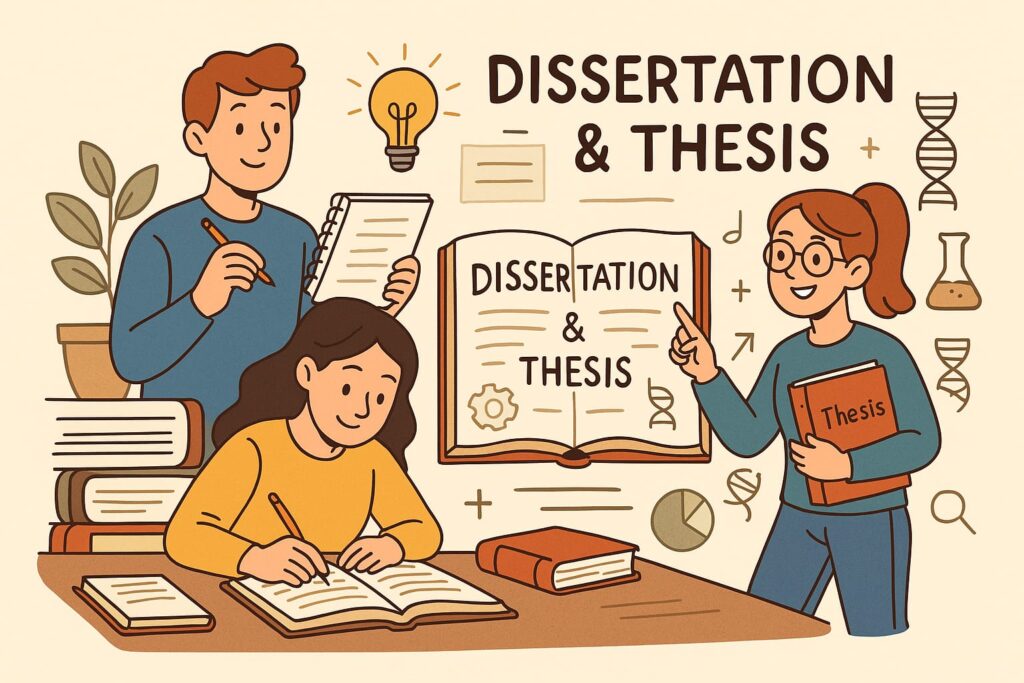 Best Assignment writing services near me in Hyderabad Students working on dissertation and thesis writing with research notes, books, and expert guidance — professional thesis and dissertation help by Swift Assignment Help & Writing Experts in Hyderabad.
