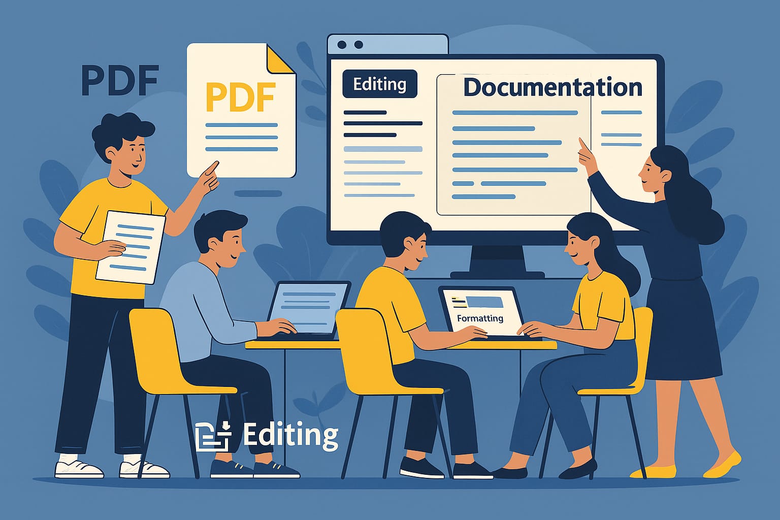 Best Assignment writing services near me in Hyderabad for Students and professionals working on laptops to edit PDFs, format documents, and create structured documentation — PDF editing and documentation services by Swift Assignment Help & Writing Experts in Hyderabad